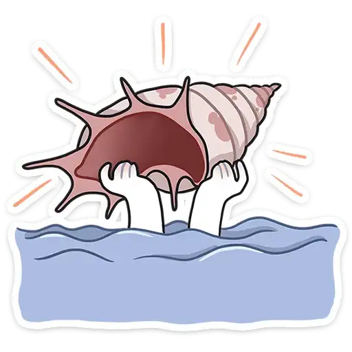 Sticker 🐚