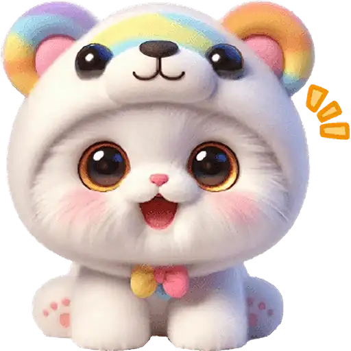 Радужный мяу-мишка preview