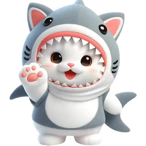 Котенок акула на preview