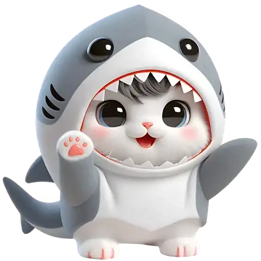 Котенок акула на preview