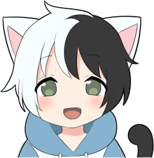 Black and white cat boy preview