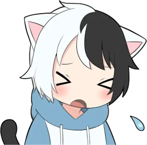 Black and white cat boy preview