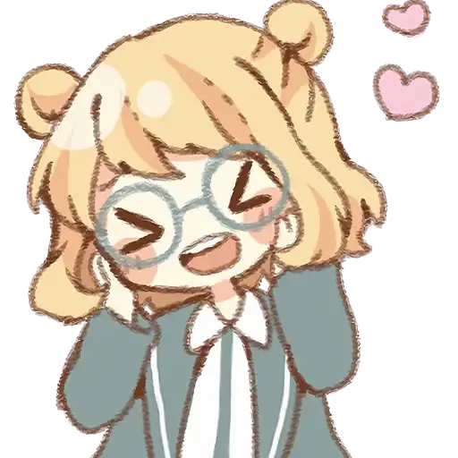 Тян в круглых очках preview