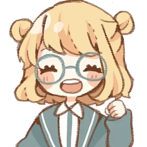 Тян в круглых очках preview